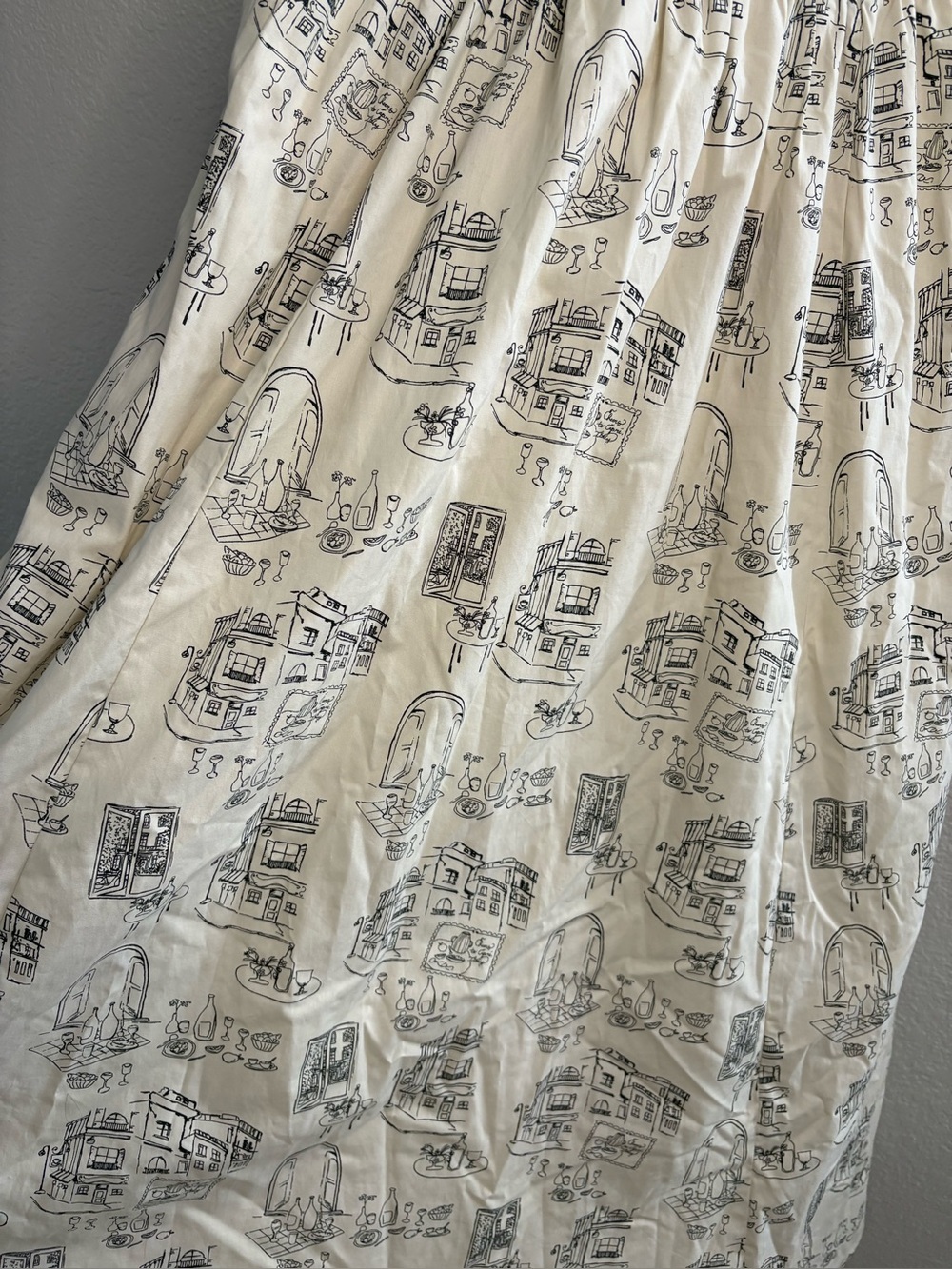 Abercrombie & Fitch Emerson printed tie shoulder pleated maxi dress travel - Picture 11 of 14